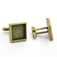 Brass Cufflinks, antique bronze color plated, DIY, metallic color plated 