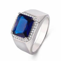 Cubic Zirconia Finger Ring, Cupronickel, Donut, platinum plated, wedding gift & micro pave cubic zirconia, platinum color 