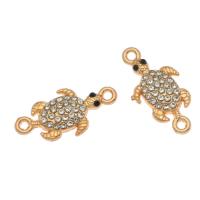 Rhinestone Zinc Alloy Connector, gold color plated, with rhinestone Approx 1.5mm 
