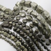 Pyrit Perle, DIY & verschiedene Größen vorhanden, Länge:ca. 15.7 ZollInch, verkauft von Strang