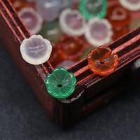 Agate calotte de perle, fleur, gravé, envoyé au hasard & DIY, couleurs mélangées, 9mm, Vendu par PC