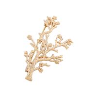 Brass Brooch, Branch, gold color plated, DIY, metallic color plated, nickel, lead & cadmium free 