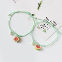 Bracelets en porcelaine, avec corde de cire, fruitcéréale, bijoux de mode & styles différents pour le choix & pour femme, plus de couleurs à choisir, 16-28cm, Vendu par brin