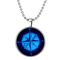Time Gem Jewelry Necklace, Zinc Alloy, with Glass Gemstone & Stainless Steel, Unisex, black, 600mm 