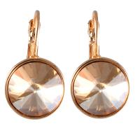 Zinc Alloy Hoop Earring, Round, gold color plated 