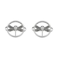 Stainless Steel Charm Connector, 304 Stainless Steel, Dragonfly, silver color 10/Bag 