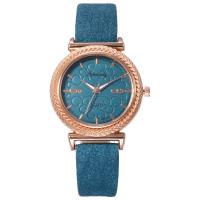 Women Wrist Watch, PU Leather, with zinc alloy dial & Glass, rose gold color plated, durable & waterproofless & for woman 16mm Approx 9.2 Inch 