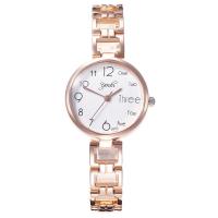 Women Wrist Watch, Zinc Alloy, with Glass, Chinese movement, plated, durable & waterproofless & with number pattern & for woman 11mm Approx 9.4 Inch 