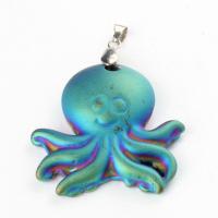 Glass Pendants, Glass Stone, Octopus, plated Approx 5*6mm 