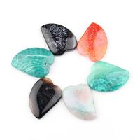 Mixed Gemstone Pendants, Heart, Random Color Approx 2mm 