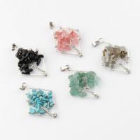 подвески из смешанных драгоценных камней, Полудрагоценный камень, Ромб, Много цветов для выбора отверстие:Приблизительно 4*7mm, продается PC
