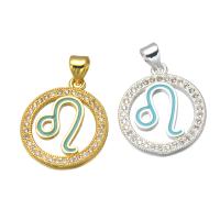 Cubic Zirconia Micro Pave Brass Pendant, fashion jewelry 
