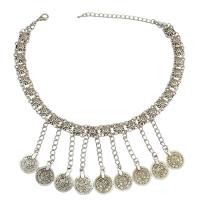 Fashion Fringe Necklace, Zinc Alloy, plated, fashion jewelry & for woman, nickel, lead & cadmium free, 460mm 