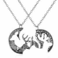 Ожерелье Пар из цинкового сплава, цинковый сплав, Мужская, серебряный, продается указан