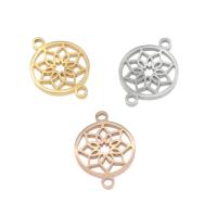 Stainless Steel Charm Connector, 304 Stainless Steel, Flower 10/Bag 