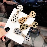 Alligator Hair Clip, Plush, with Zinc Alloy, for woman & with rhinestone 60mm 