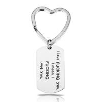 Stainless Steel Key Clasp, 304 Stainless Steel, plated, Unisex & with letter pattern 25mm 