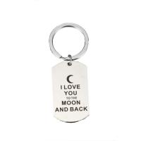 Stainless Steel Key Clasp, 304 Stainless Steel, plated, Unisex & with letter pattern 