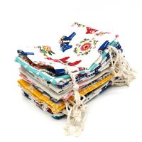 Cotton Jewelry Pouches Bags, printing, portable 