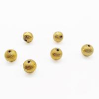 perla de cobre, metal, Esférico, chapado en color dorado, Bricolaje, chapado en color metálico, 12mm, Vendido por UD