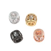 Rhinestone Brass Beads, metal, chapado, micro arcilla de zirconia cúbica, más colores para la opción, 10*10mm, agujero:aproximado 5mm, Vendido por UD
