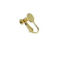 Brass Clip On Earring Finding, plated, Adjustable & DIY 