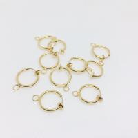 Brass Clip On Earring Finding, plated, DIY 13mm 