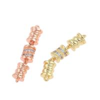 Cubic Zirconia Micro Pave Brass Connector, plated, micro pave cubic zirconia & 1/2 loop 35*7mm Approx 1.5mm 