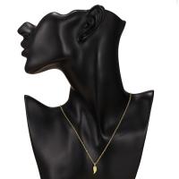 Zinc Alloy Necklace, with Paper, Wing Shape, for woman, gold 