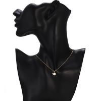 Zinc Alloy Necklace, with Paper, Whale, for woman, gold 