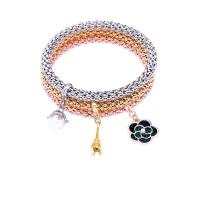 Zinc Alloy Bracelet Set, bracelet, with Elastic Thread, fashion jewelry & for woman, 70mm Approx 2.75 Inch 