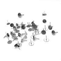 Stainless Steel Earring Stud Component, plated original color 