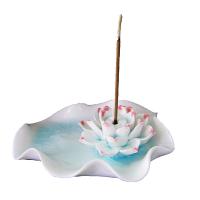 Porcelain Incense Seat, Lotus, handmade, without incense 