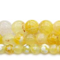 Agate Beads, polished, DIY yellow 