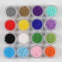 Opaque Rainbow Glass Seed Beads, Round, plated, DIY & solid color 1.8mm, Approx 