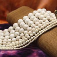 Magnesit Perle, rund, poliert, synthetische & verschiedene Größen vorhanden, weiß, verkauft von Strang