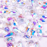 Plaqué Perles de verre, larme, Placage de couleur AB, transparent Environ 1.5mm, 84/lot, Vendu par lot
