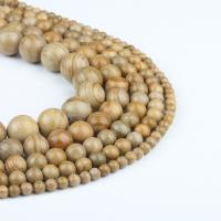 Maifan Stone Beads, Round, brown, nickel, lead & cadmium free 