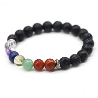 Gemstone Bracelets, Unisex, mixed colors, 7-8mm Approx 6.7 Inch, Approx 