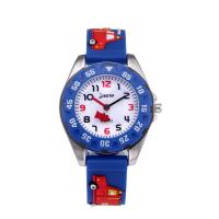 Pulseras de reloj de niños, El plastico, con Cuarzo, Lindo & impermeable, azul, 27x9mm, Vendido por UD