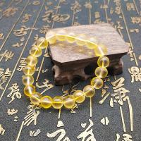Bracelets en pierres précieuses, perles de citrine, unisexe & normes différentes pour le choix, Jaune, 190mm, Vendu par PC