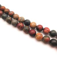 Single Gemstone Beads, Red Pine, Unisex brown, 400mm 