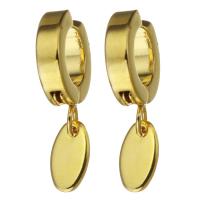 Stainless Steel Clip Earrings, Round, plated, fashion jewelry & for woman 