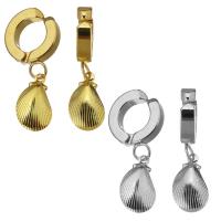 Stainless Steel Clip Earrings, Shell, plated, fashion jewelry & for woman 
