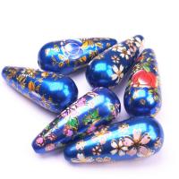 Glass Beads, Organic Glass, Teardrop, hand drawing, DIY Approx 1.6mm 
