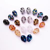 Gemischte Kristall Perlen, Schädel, Drücken, DIY, mehrere Farben vorhanden, 8x10mm, Bohrung:ca. 1-1.2mm, verkauft von PC