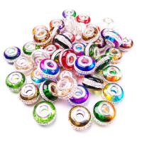Kristall Perle, Einbrennlack, DIY & mit Strass & glatt & großes Loch, mehrere Farben vorhanden, 10x15mm, Bohrung:ca. 5mm, verkauft von PC