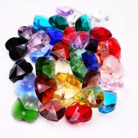 Glass Pendants, Heart, DIY & machine faceted Approx 1-1.2mm 