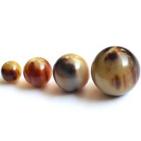 Ox Bone Beads, Ox Horn, Round, polished, DIY mixed colors 