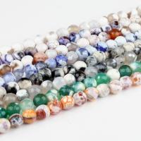 Natürliche Feuerachat Perlen, rund, keine, 8x8x8mm, 48PC/Strang, verkauft von Strang